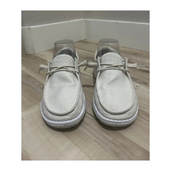 Hey Dudes Wendy Star (Snowcap) Light Beige Almost White Women Size 8 - Picture 1 of 7